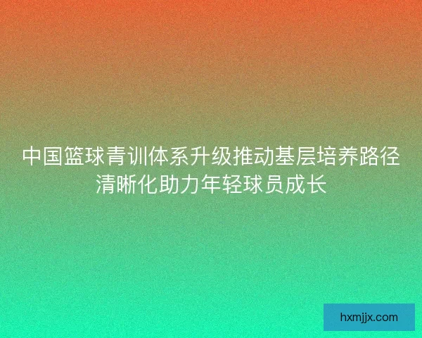 中国篮球青训体系升级推动基层培养路径清晰化助力年轻球员成长